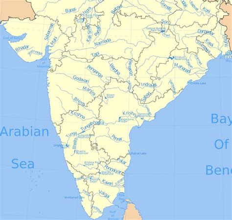 Peninsular Rivers System - Geography of India - Study Free India