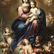 Virgin Of The Rosary 1750 Painting By Domingo Martinez Fine Art America