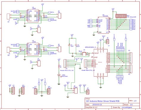 DIY Arduino Motor Driver Shield PCB