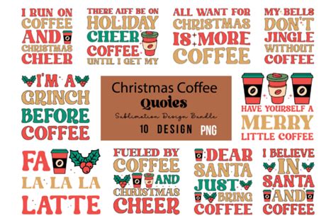 Christmas Coffee Sublimation Bundle Graphic By Craftartstudio