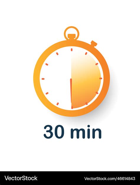 30 Minutes Clock Icon Royalty Free Vector Image