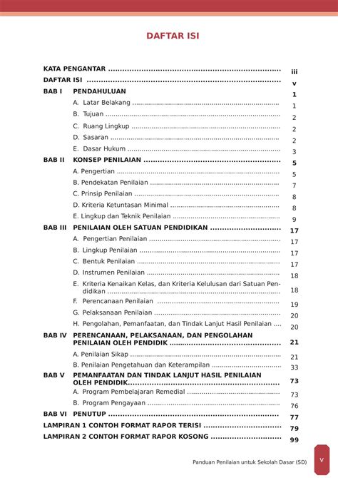 Panduan Penilaian K13 Sd Nurkhasanah Siti Muka Surat 5 Membalik