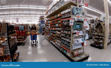 Hobby Lobby Retail Store Interior Lady Shopping With Cart Editorial