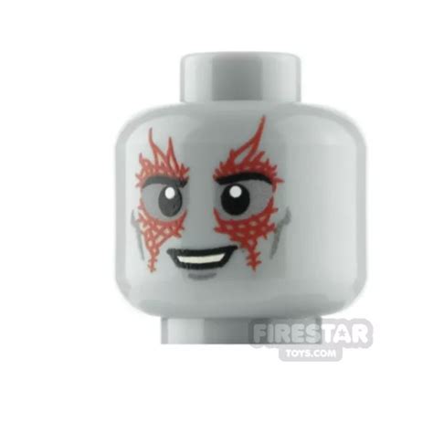 Firestar Custom Printed Minifigure Head Sh Drax Smiling