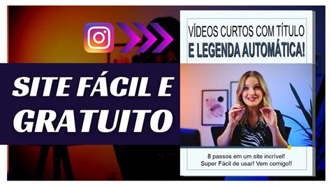 Como fazer vídeos LEGENDA e TÍTULO para o Instagram Aprenda a