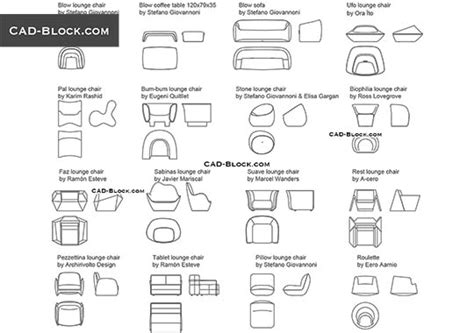 Furniture CAD blocks free download