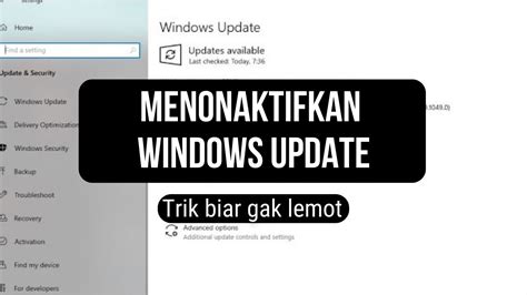 Cara Menonaktifkan Windows Update Windows Youtube