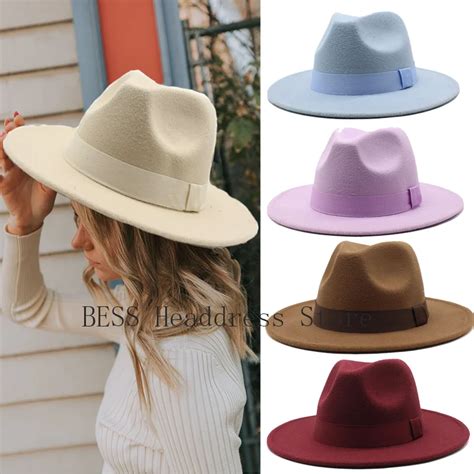 Sombrero Fedora De Ala Ancha Para Hombre Y Mujer Gorro De Invierno Con