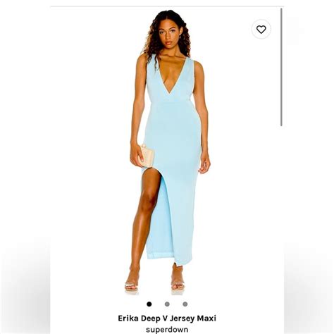 Dresses Superdown Erika Deep V Jersey Maxi Poshmark