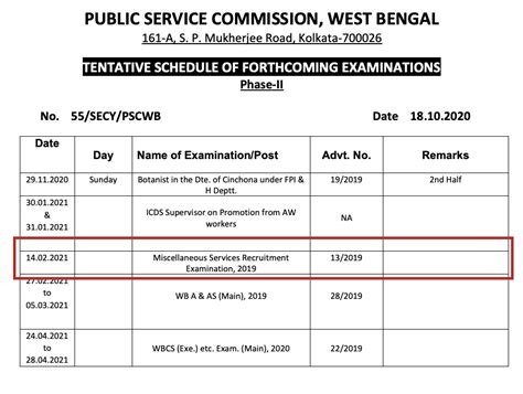 Wbpsc Miscellaneous Admit Card 2023 Mains Exam Date