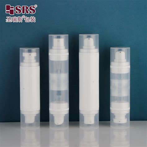 Custom New Dual Chamber Pp Airless Cosmetic Bottle Ml Ml And Ml