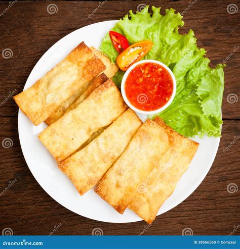 Fried wonton with sauce stock photo. Image of lunch, china - 38566560