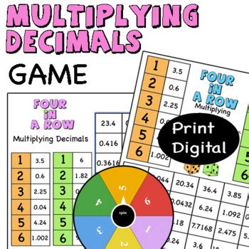 Multiplying Dividing Decimals Games Review Print Digital Centers Warm ups