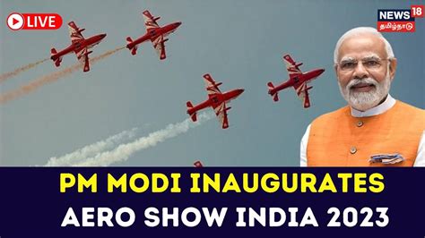 Live Pm Modi Inaugurates Aero Show India Pm Modi Speech In Air