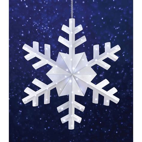 Best 15 Of Outdoor Hanging Snowflake Lights