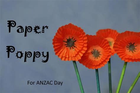 Anzac Day How To Make A Paper Poppy Be A Fun Mum