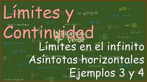 L Mites Y Continuidad L Mites En El Infinito As Ntotas Horizontales