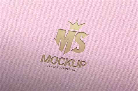 Premium Psd Logo Mock Up Design With Paper Texture
