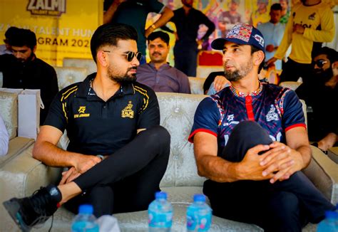 Babar Azam Visits Zalmi Talent Hunt In Peshawar The Frontier Post