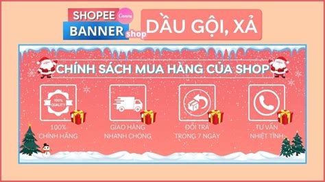 Cách Thiết kế Banner Shopee trang trí shop DẦU GỘI XẢ SỮA TẮM bằng