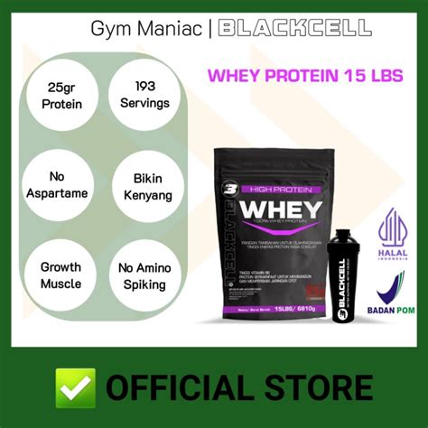 Jual Blackcell Black Cell Whey Protein 15lb 15lbs 15 Lb Lbs Free Shaker Singlet Shopee Indonesia