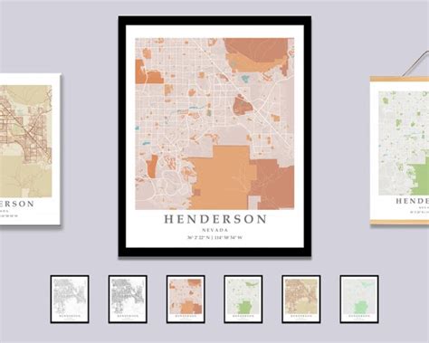 Henderson NV City Map Print Henderson Street Map Poster | Etsy