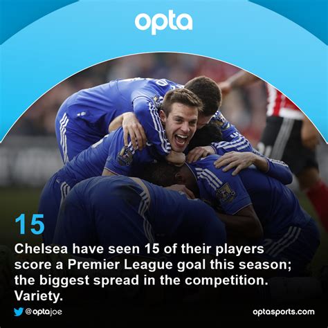 OptaJoe On Twitter 15 Chelsea Have Seen 15 Different Players Score