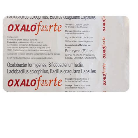 Oxalo Forte Oxalobacter Formigenes Capsule at ₹ 464.3/stripe | Oxalo ...
