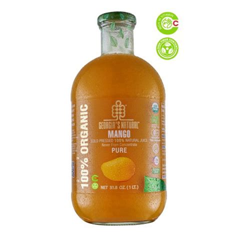 Georgias Natural Organic Pure Mango Juice Olive Land