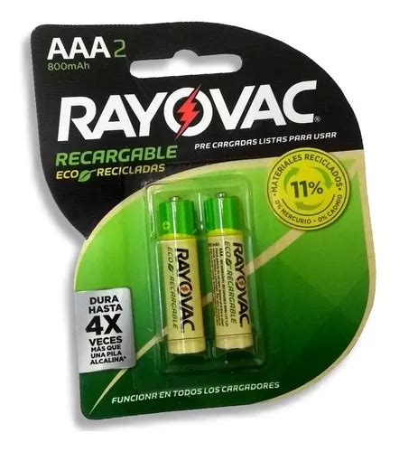 Pilas Aaa Eco Recargable 2 Unidades Blister MercadoLibre