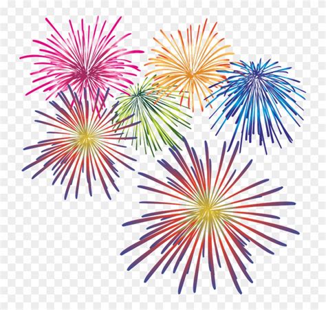 Happy New Year Fireworks Clip Art Free, HD Png Download - 739x720 ...