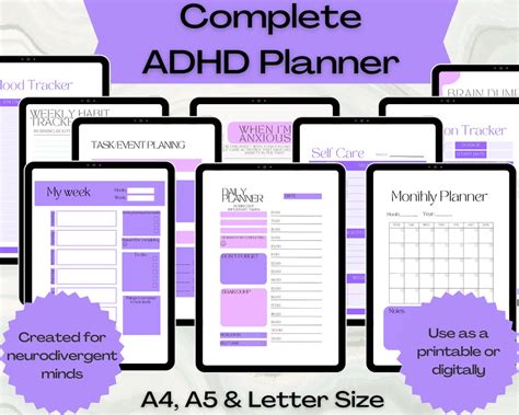 Adhd Planner Adult Adhd Planner Print Adhd Plan Adhd Planner Daily