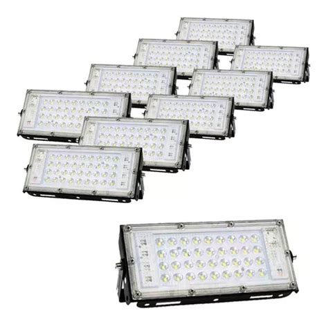 Paquete Reflector Led 20w Ilumina 200w 1800 Lm 10 Piezas C7s Envío gratis