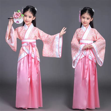 2019 new children chinese traditional hanfu dress girls clid kids ...