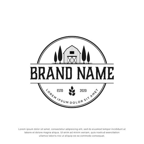 Premium Vector Vintage Farm Logo Design