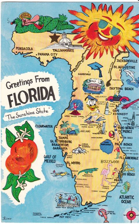 Vintage Florida Map Vintage Maps Pinterest Florida Maps