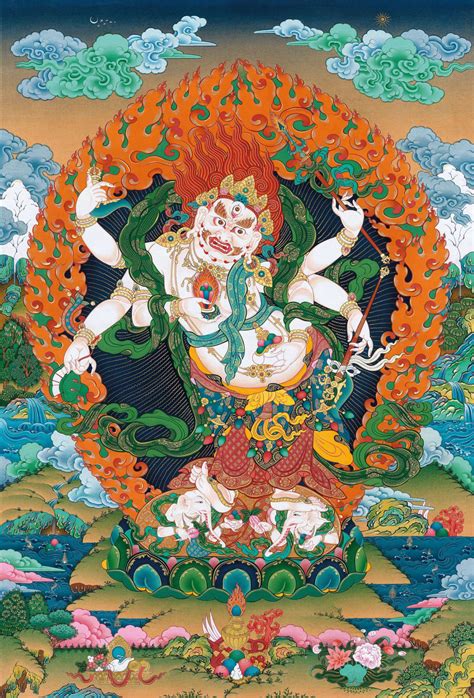 White Mahakala Art Of Thangka