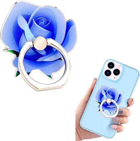 Fonessary Flower Phone Ring Holder360°rotation Metal Finger Ring Grip Stand For