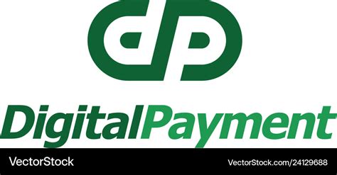 Initial Dp Letter Digital Payment Logo Design Vector Image