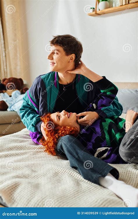 Alluring Cheerful Woman With Red Hair Stock Image Image Of Male