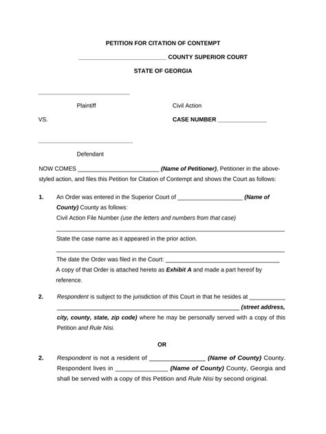 Contempt Of Court Forms Fill Out And Sign Printable PDF Template ...