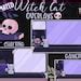 ANIMATED Witch Cat Overlays Twitch Streamer Bundle Moon Etsy