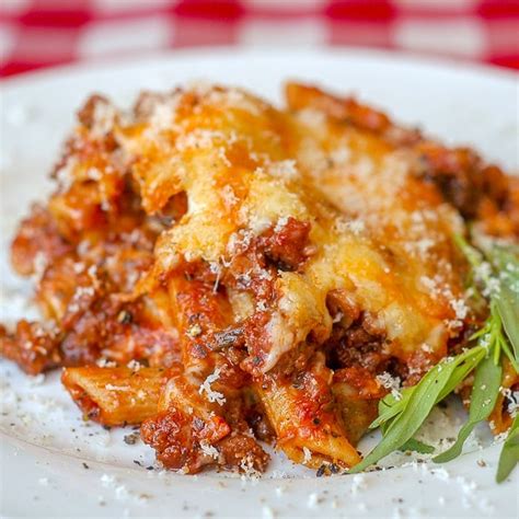 Easy Italian Sausage Baked Penne With 3 Cheeses