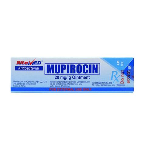 Buy Rx Ritemed Mupirocin 20 Mg G 5 G Ointment Online Southstar Drug