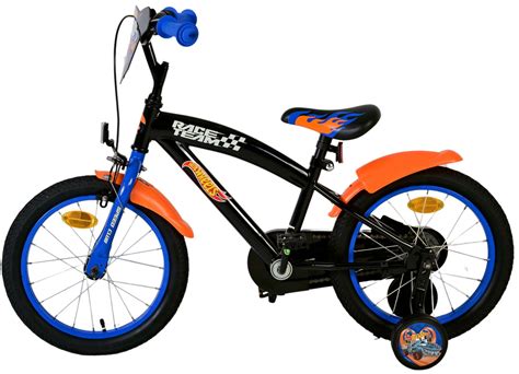 Bicicleta Pentru Baieti Hot Wheels 16 Inch Culoare Negru Frana De Mana Fata Si Contra Spate
