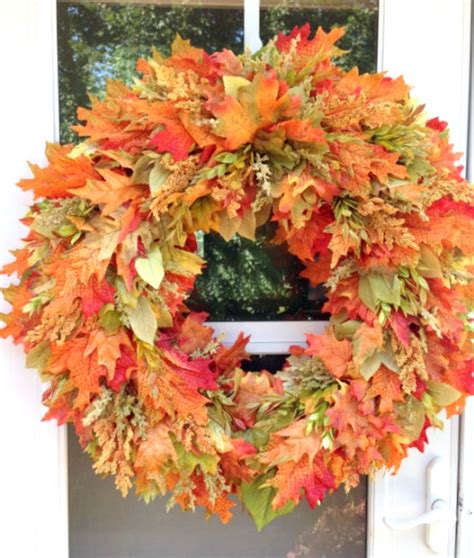 How to Make a Fall Leaf Wreath Tutorial