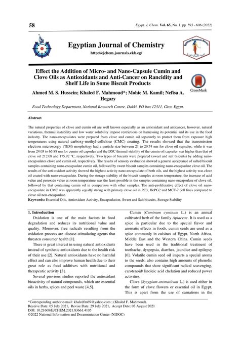 Pdf Egyptian Journal Of Chemistry Ejchemjournalsekbeg 58