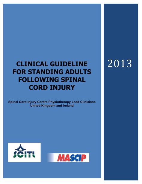 Clinical Guideline For Standing Adults Following Spinal Cord Injury Docslib