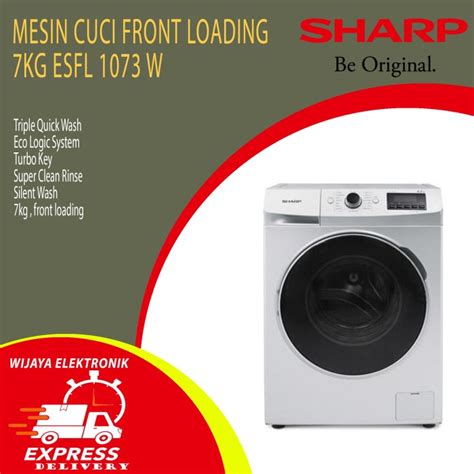 Jual Mesin Cuci Front Loading Sharp Esfl W Original Shopee Indonesia