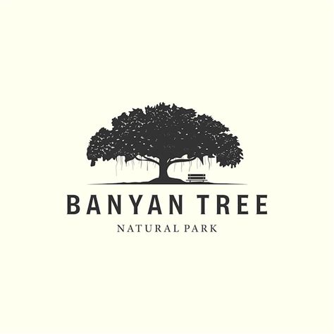 Premium Vector Vector Of Banyan Tree With Vintage Style Logo Design